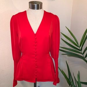 Alpha & Omega red blouse
